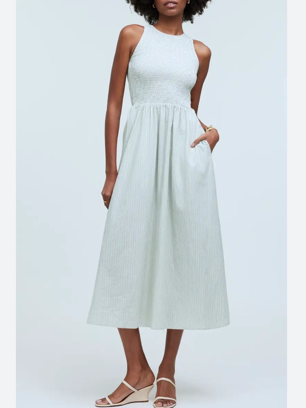 Madewell Melody Smocked Midi dress